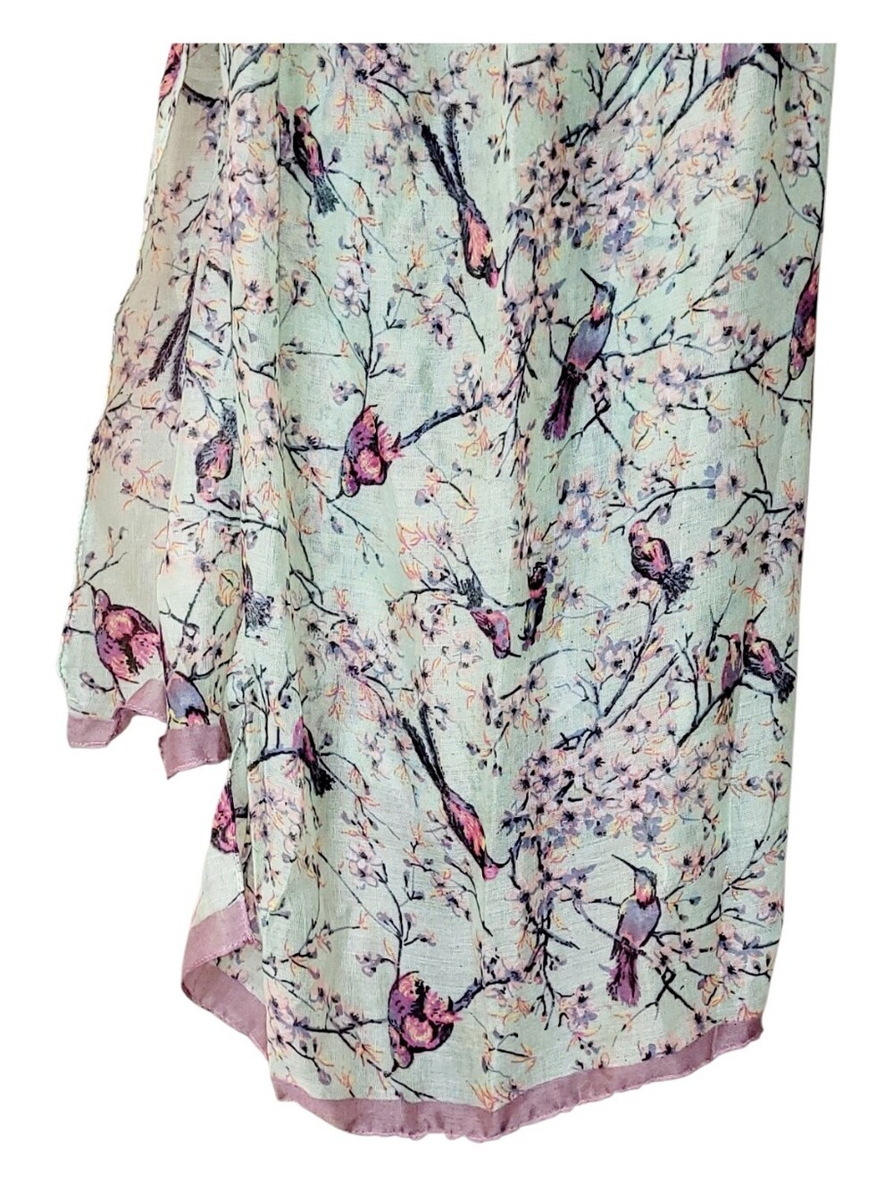 NWT Joy Susan Bird Boho Nature Print Scarf